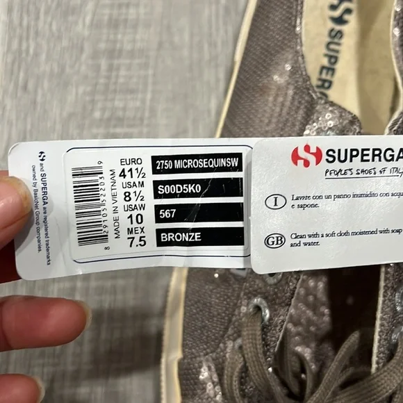 SUPERGA  SEQUINS TENNIS SHOES NEW - Picture 7 of 7